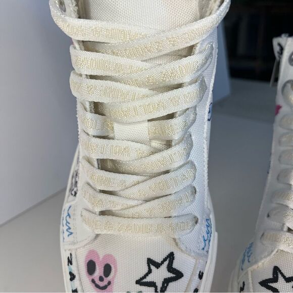 Zadig and Voltaire LA Flash Platform ZV1747 High Tops White/multicolor, 5 NIB - Picture 9 of 13